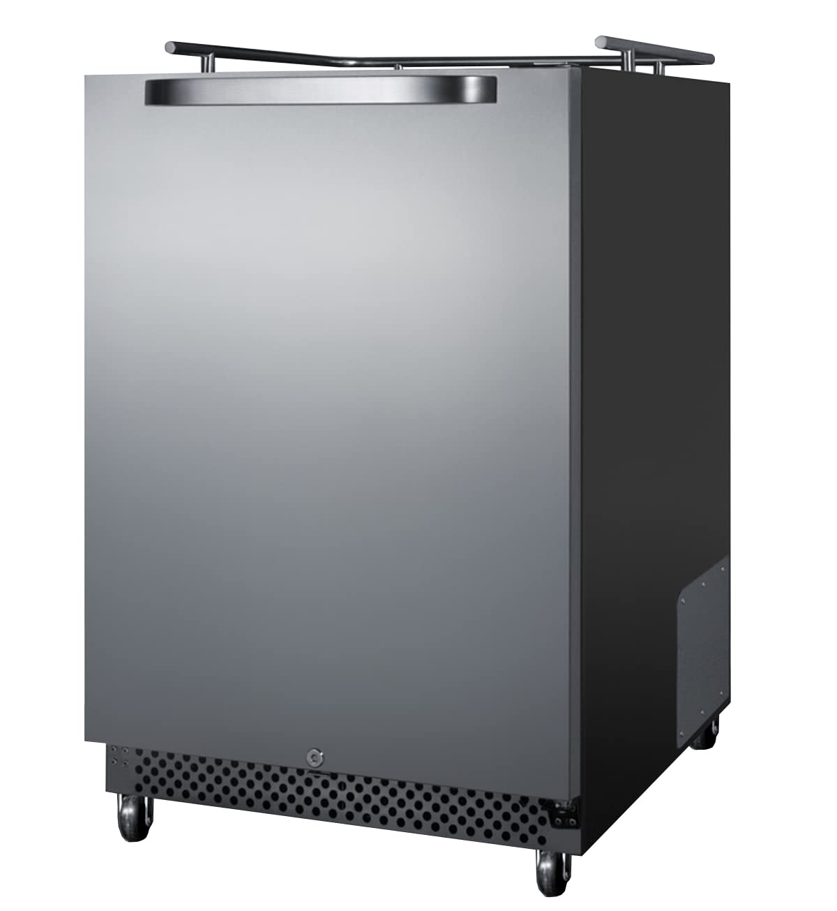 Summit Appliance SBC696OSNK 24' Wide Built-In Outdoor Kegerator, Weatherproof, Full-sized Beer Dispenser, 6.04 cu.ft Capacity, Digital Thermostat, Automatic Defrost, LED Lighting, Self-closing Door