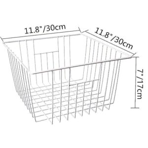 iPEGTOP 2 Pack Large (15.7 x 9.4 Inch) Freezer Cabinet Storage Shelf Rack & Deep Refrigerator Freezer Baskets.