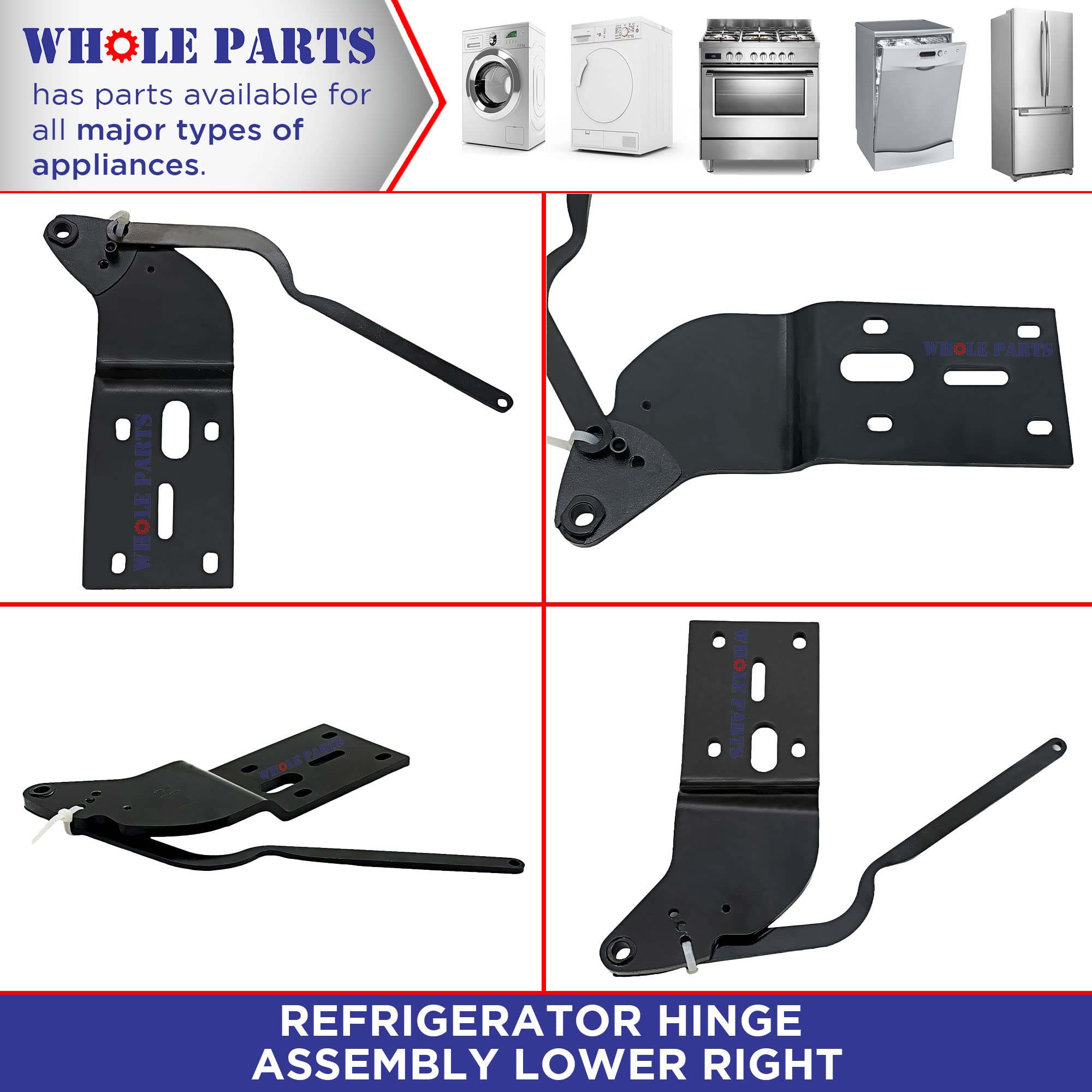 Whole Parts Refrigerator Hinge Assembly Lower Right Part# G3298648 - Replacement & Compatible with Some Viking Refrigerators - Refrigerator Parts & Accessories…