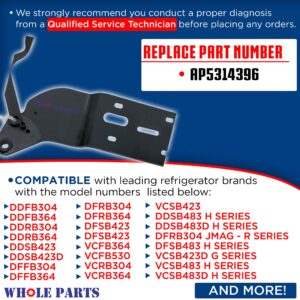 Whole Parts Refrigerator Hinge Assembly Lower Right Part# G3298648 - Replacement & Compatible with Some Viking Refrigerators - Refrigerator Parts & Accessories…