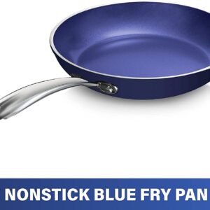 Granitestone Blue 12 Inch Non Stick Frying Pans Nonstick Skillet with Mineral and Diamond Triple Coated Surface, Nonstick Frying Pan, Nonstick Pan, Oven/Dishwasher Safe Non Stick Pan, 100% Non Toxic