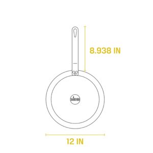 Lodge CRS12 Carbon Steel Skillet, Pre-Seasoned, 12-inch