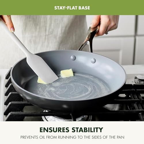 GreenPan Valencia Pro Hard Anodized Healthy Ceramic Nonstick 12" Frying Pan Skillet, PFAS-Free, Induction, Dishwasher Safe, Oven Safe, Gray