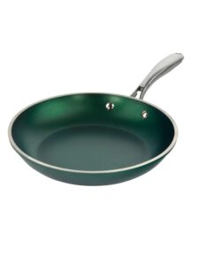 granitestone 12 inch non stick frying pans nonstick skillet, long lasting nonstick frying pan for cooking, nonstick pan with mineral and diamond coating, non stick pan, oven/dishwasher safe - emerald