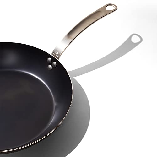 Made In Cookware - 12" Blue Carbon Steel Frying Pan - (Like Cast Iron, but Better) - Professional Cookware - Crafted in France - Induction Compatible