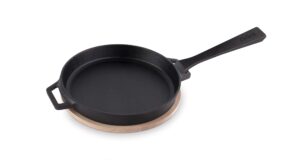 ooni cast iron skillet - cast iron pan - cast iron skillet with removable handle - cast iron frying pan - pre-seasoned oven safe