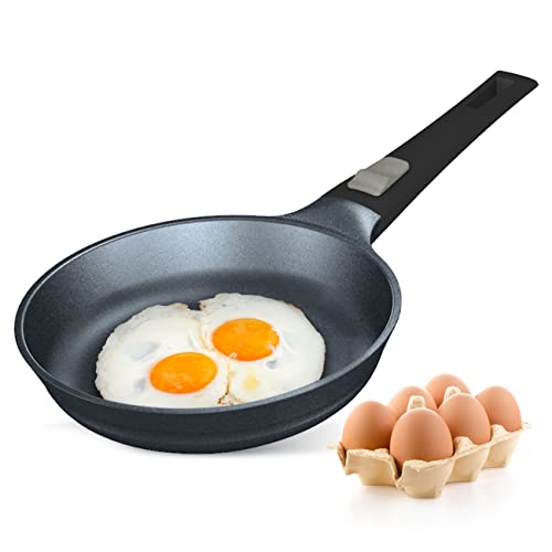 Diricho 8" Nonstick Frying Pan, 8/10/11 inch Non Stick Egg Pans Omelet Skillet with Removable Handle, Oven and Dishwasher Safe, Induction Compatible, Healthy Cooking Cookware, PFOA Free