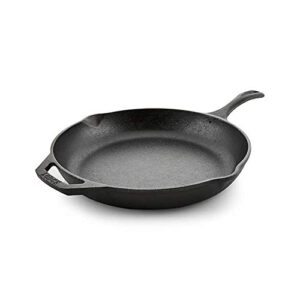 lodge 12" cast iron skillet - chef collection - perfect sear - ergonomic handles - superior heat retention - cast iron cookware & skillet