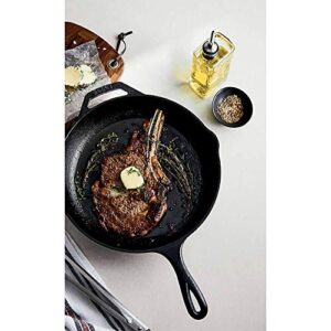 Lodge 12" Cast Iron Skillet - Chef Collection - Perfect Sear - Ergonomic Handles - Superior Heat Retention - Cast Iron Cookware & Skillet