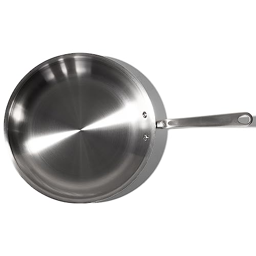 Made In Cookware - 12-Inch Stainless Steel Frying Pan - 5 Ply Stainless Clad - Professional Cookware - Crafted in Italy - Induction Compatible