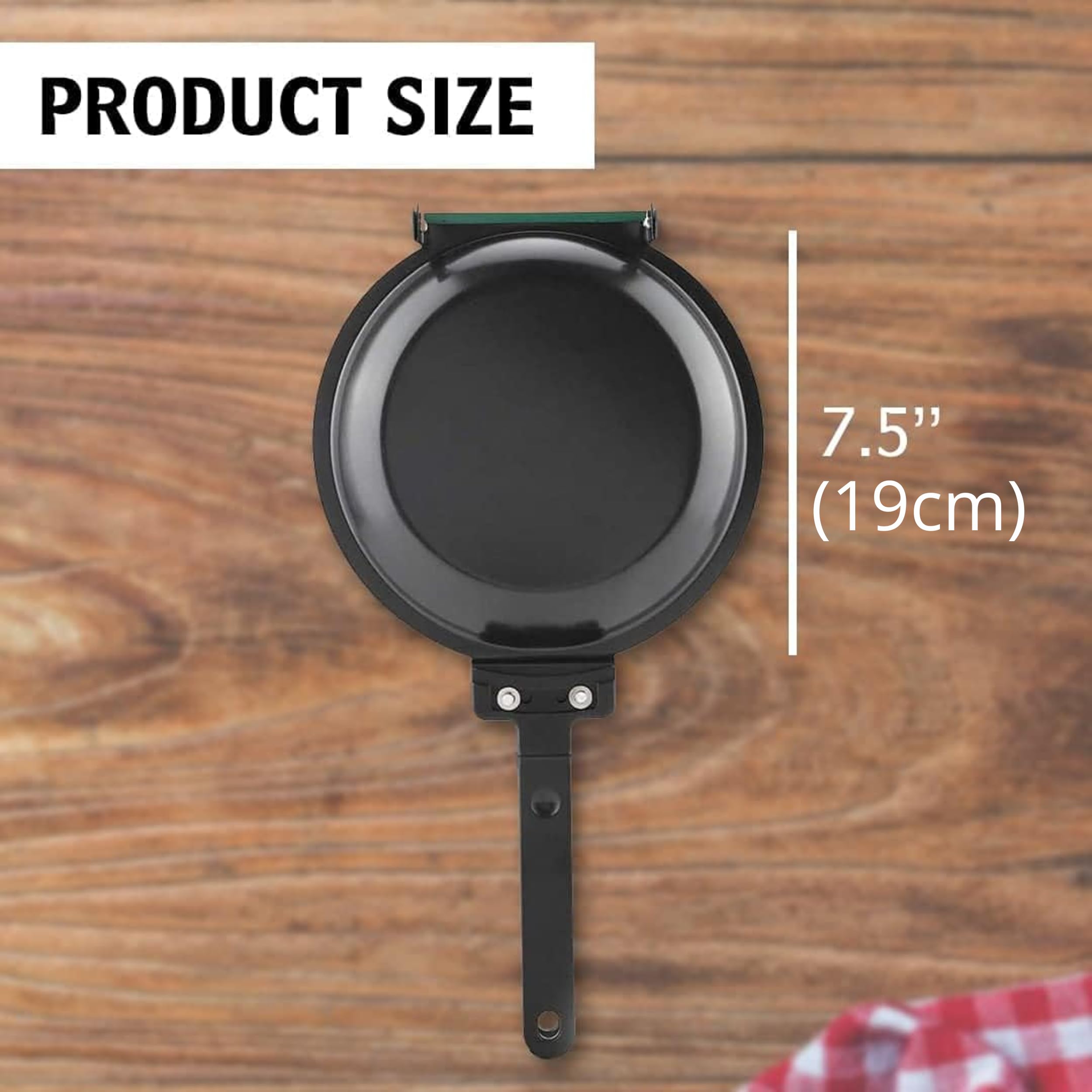 Killer's Instinct Outdoors 1 PCS Double-sided Frying Pan-Non-stick, Easy-to-clean Double-sided Frying Pan with Double-sided Flip Design