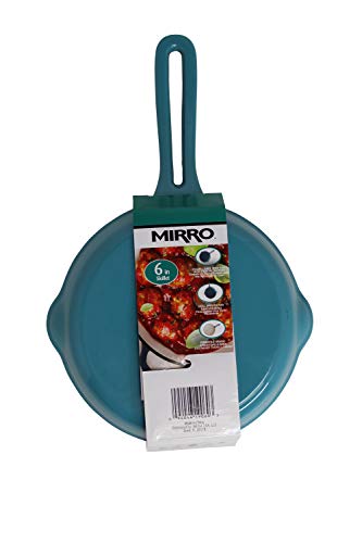 Mirro MIR-19060 6" Mini Cast Iron Skillet, Teal, Ready to Use