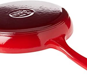 Lodge Color EC11S43 Enameled Cast Iron Skillet, Island Spice Red, 11-inch