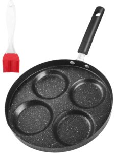 ningvihe egg pan,non stick frying pan,skillet pans for cooking,multi egg cooker pan for breakfast,safe non-stick coating(round)