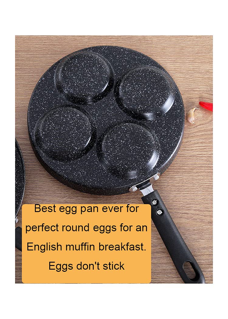 NINGVIHE Egg Pan,Non Stick Frying Pan,Skillet Pans for Cooking,Multi Egg Cooker Pan for Breakfast,Safe Non-stick Coating(Round)