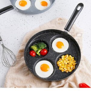 NINGVIHE Egg Pan,Non Stick Frying Pan,Skillet Pans for Cooking,Multi Egg Cooker Pan for Breakfast,Safe Non-stick Coating(Round)