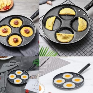 NINGVIHE Egg Pan,Non Stick Frying Pan,Skillet Pans for Cooking,Multi Egg Cooker Pan for Breakfast,Safe Non-stick Coating(Round)