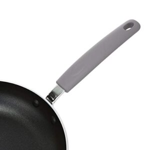 Amazon Basics Ceramic Non-Stick 3-Piece Skillet Set, 8-Inch, 9.5-Inch and 11-Inch, Gray