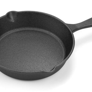 Lawei Cast Iron Skillets -8 Inch Non-Stick Pre-Seasoned Skillet Frying Pan for Kitchen Cooking Eggs, Meat, Pancake, Indoor and Outdoor Use, Oven, Grill, Stovetop, Induction Safe