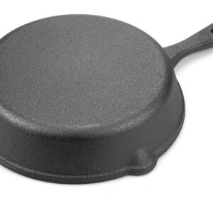 Lawei Cast Iron Skillets -8 Inch Non-Stick Pre-Seasoned Skillet Frying Pan for Kitchen Cooking Eggs, Meat, Pancake, Indoor and Outdoor Use, Oven, Grill, Stovetop, Induction Safe