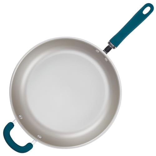 Rachael Ray Create Delicious Deep Nonstick Frying Pan / Fry Pan / Skillet - 12.5 Inch, Blue