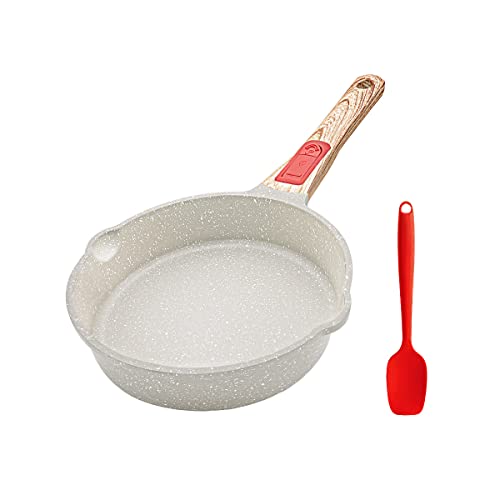 Bobikuke Nonstick Deep Frying Pan, 8-inch Saute Pan Non Stick Skillets Pan for Cooking, Egg Frying Pan with Removable Handle, Dishwasher Safe, Oven Safe, PFOA Free