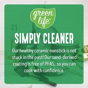 GreenLife Pro Hard Anodized Healthy Ceramic Nonstick, 12" Frying Pan Skillet, PFAS-Free, Dishwasher Safe, Oven Safe, Grey