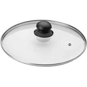 ibili prisma universal glass lid cover for frying pan, fry pan, skillet, pot, with plastic handle (11 inches)