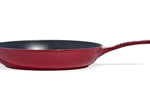 Made In Cookware - Enameled Cast Iron Skillet - Red - Exceptional Heat Retention & Durability - Professional Cookware - Crafted in France - Induction Compatible