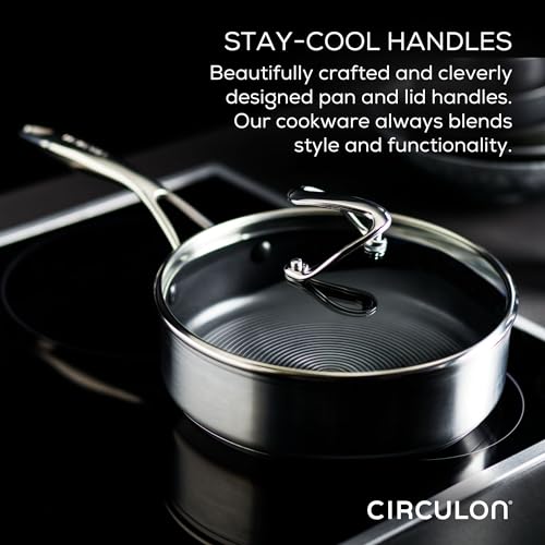 Circulon Stainless Steel Frying Pan/Skillet Set with SteelShield Hybrid Stainless and Nonstick Technology