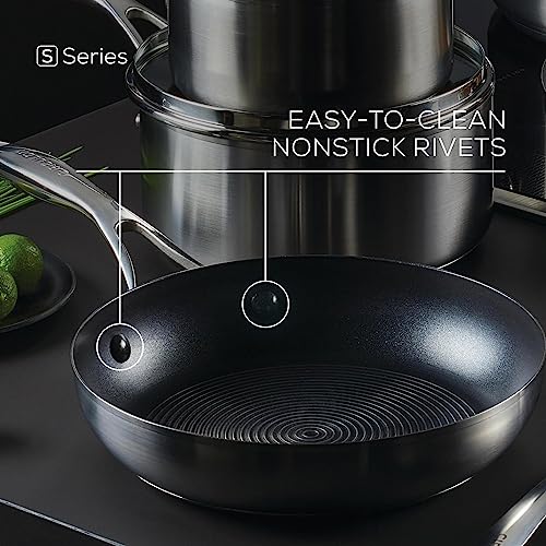 Circulon Stainless Steel Frying Pan/Skillet Set with SteelShield Hybrid Stainless and Nonstick Technology