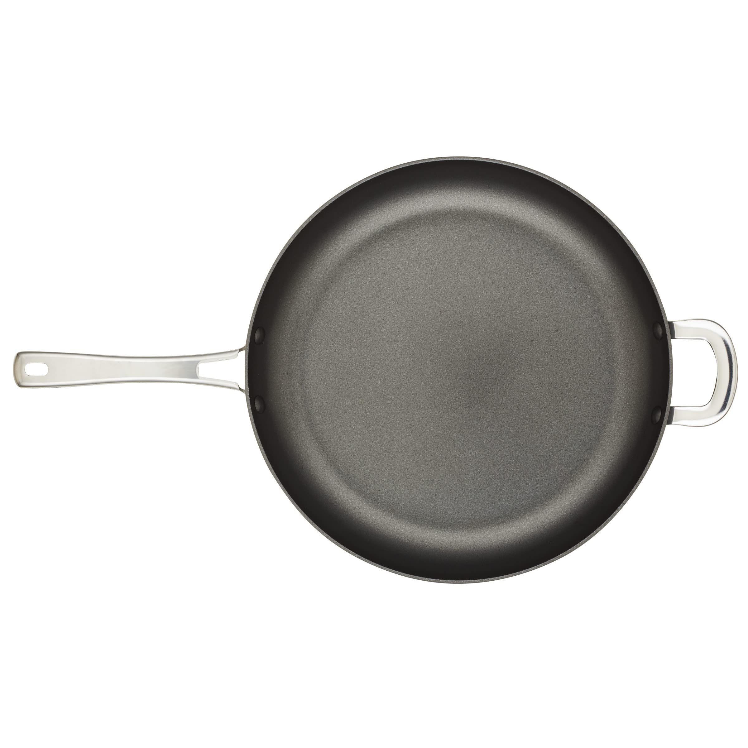 Rachael Ray Cook + Create Hard Anodized Nonstick Frying Pan/Skillet with Helper Handle, 14 Inch - Black