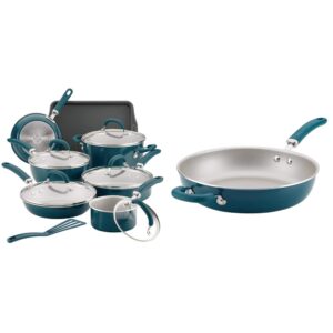 rachael ray create delicious nonstick cookware pots, pans and skillets set, 14 pieces