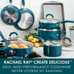 Rachael Ray Create Delicious Nonstick Cookware Pots, Pans and Skillets Set, 14 Pieces