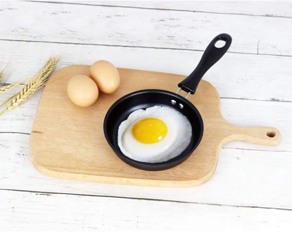 reiliva Egg Frying Pan Mini Nonstick Pan for Frying Eggs Pancake Skillets Omelet Pan 4.7-inch