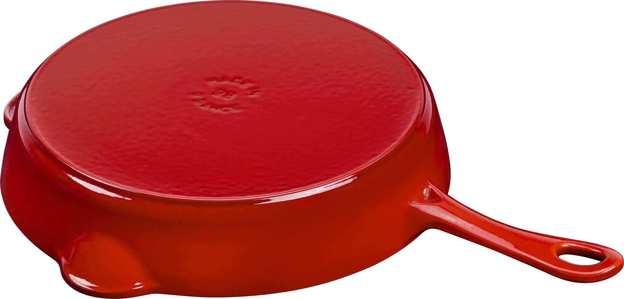 Staub Cast Iron 11-inch Traditional Skillet - Cherry, Made in France