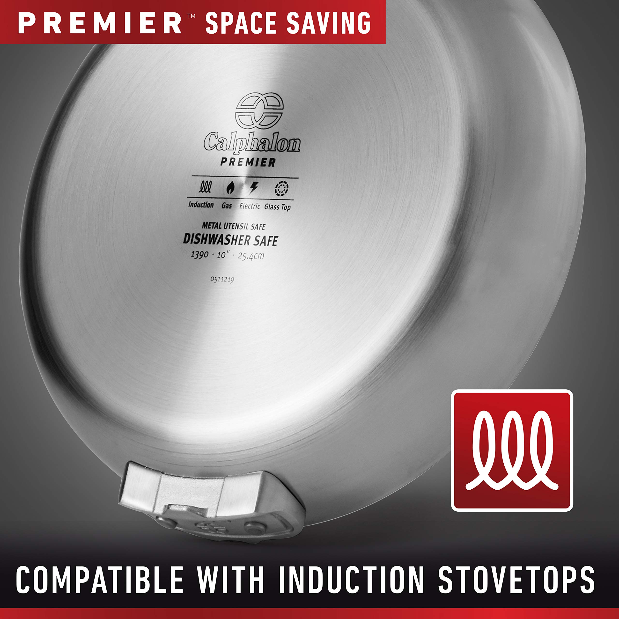 Calphalon Premier Space-Saving Stainless Steel 10-Inch Fry Pan