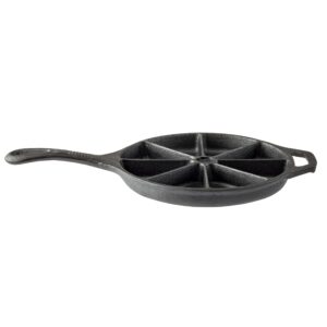 Tablecraft Round Corn Bread Skillet with Handle, Cast Iron, 8.75" dia x 15.625" (5.5" Handle)