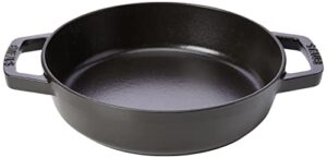 staub bratpfanne mit zwei griffen, 20 cm, schwarz cast iron double handle fry pan, 20cm, black