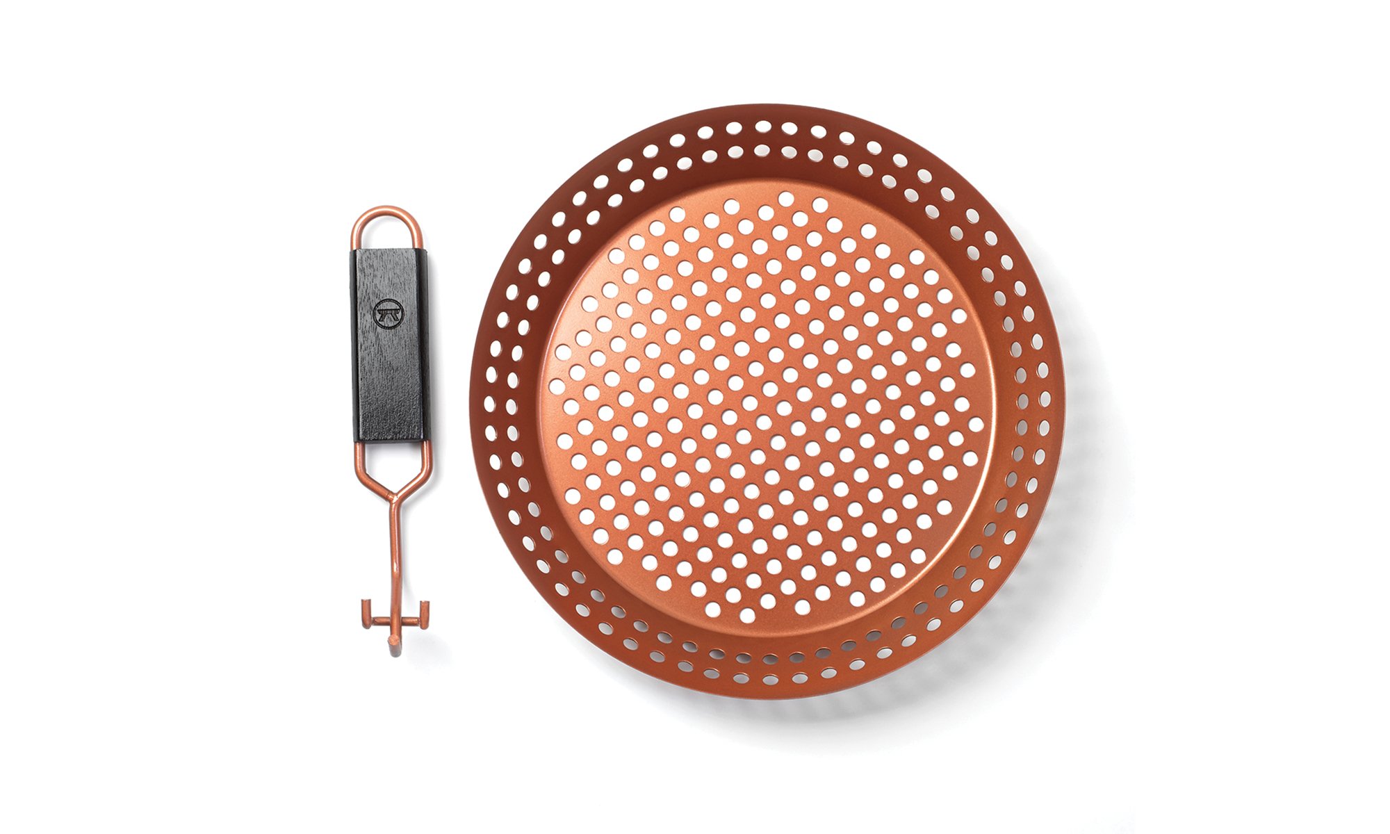 Outset QN77 Grill Skillet with Removable Soft-Grip Handle, Copper Non-Stick