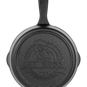 Pit Boss 14” Cast Iron Deep Skillet w/ Lid, Black