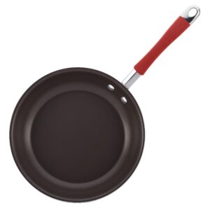 Rachael Ray Cucina Nonstick Frying Pan Set / Fry Pan Set / Skillet Set - 9.25 and 11 Inch, Cranberry Red