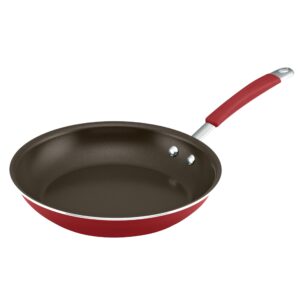 Rachael Ray Cucina Nonstick Frying Pan Set / Fry Pan Set / Skillet Set - 9.25 and 11 Inch, Cranberry Red