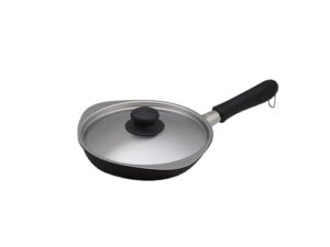 sori yanagi magma plate, iron frying pan, 7.1 inches (18 cm), induction heating compatible, lid included