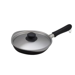 Sori Yanagi Magma Plate, Iron Frying Pan, 7.1 inches (18 cm), Induction Heating Compatible, Lid Included