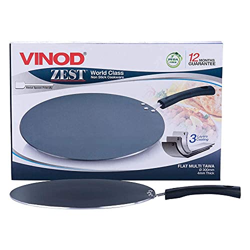 Vinod MT30 Nonstick Flat Multi Tawa 30 cm, 12-Inch
