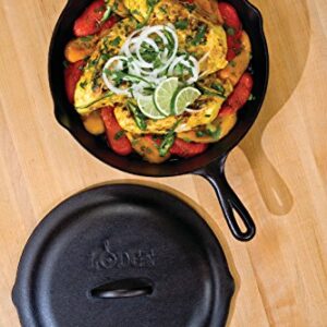 Lodge Seasoned Cast Iron Skillet with Cast Iron Lid (12 Inch) - Cast Iron Frying Pan With Lid Set.