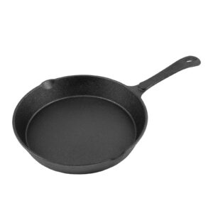 meigui nonstick frying pan skillet, 8 inch large cast iron skillet, premium pre-seasoned like surface for cookware oven/broiler/grill safe, kitchen deep fryer, restaurant chef quality