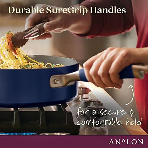 Anolon Advanced Hard-Anodized Nonstick Frying Pan / Nonstick Skillet, 8 Inch, Indigo