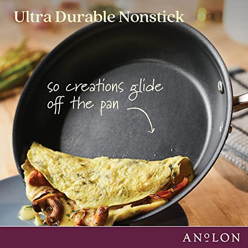Anolon Advanced Hard-Anodized Nonstick Frying Pan / Nonstick Skillet, 8 Inch, Indigo